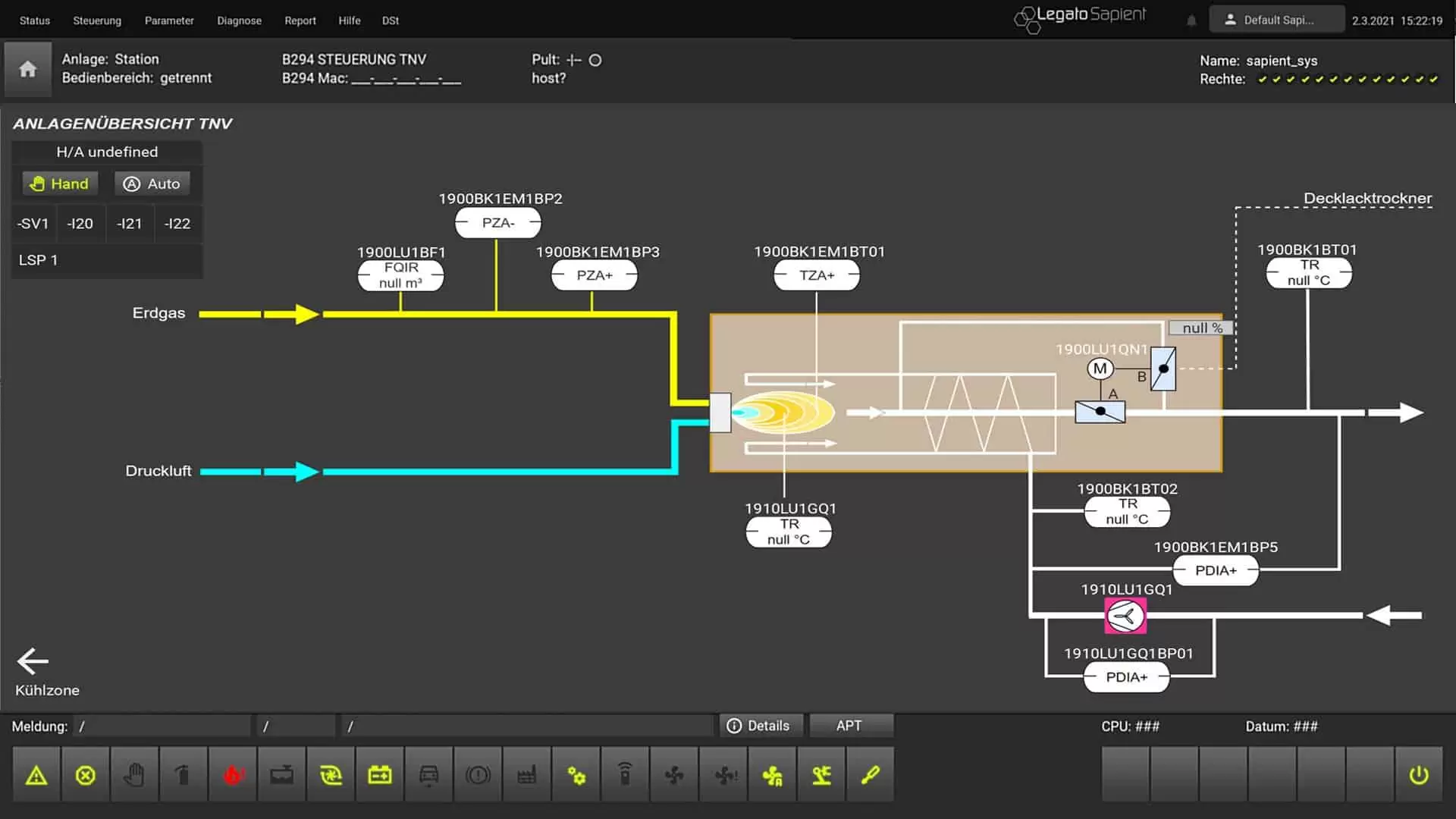 Bedienung via HMI Modul