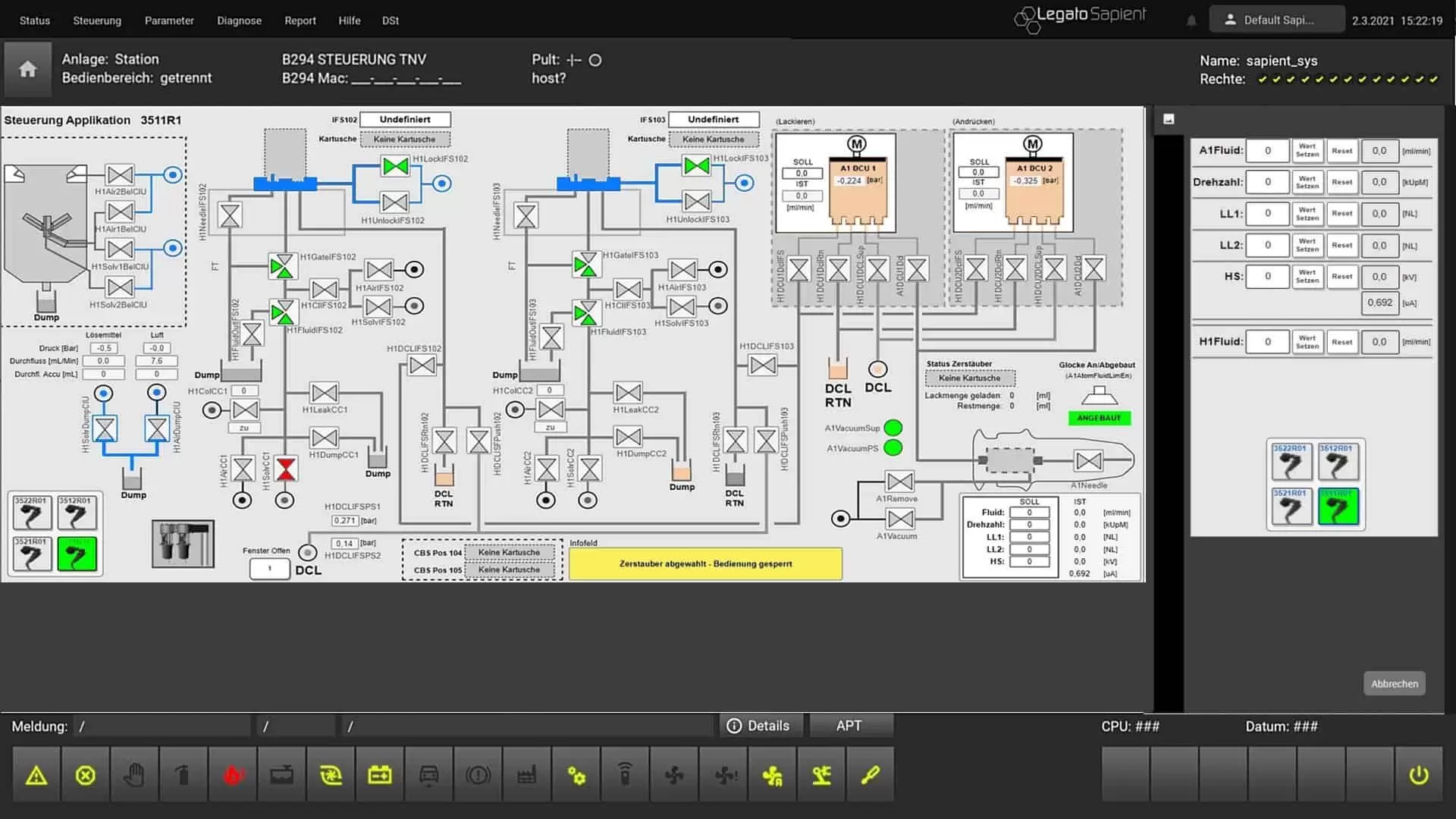 adjust parameters in the hmi scada system