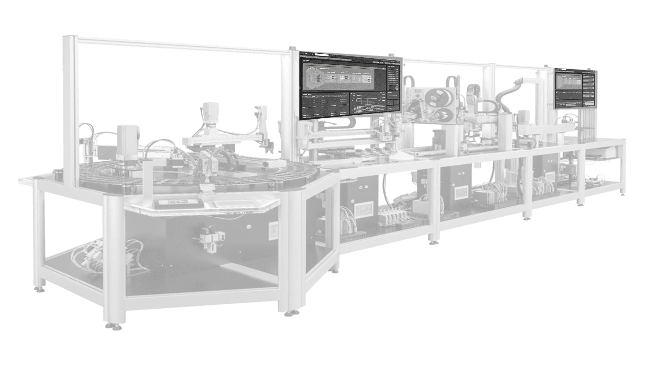 Model of a manufacturing plant with automated plant monitoring