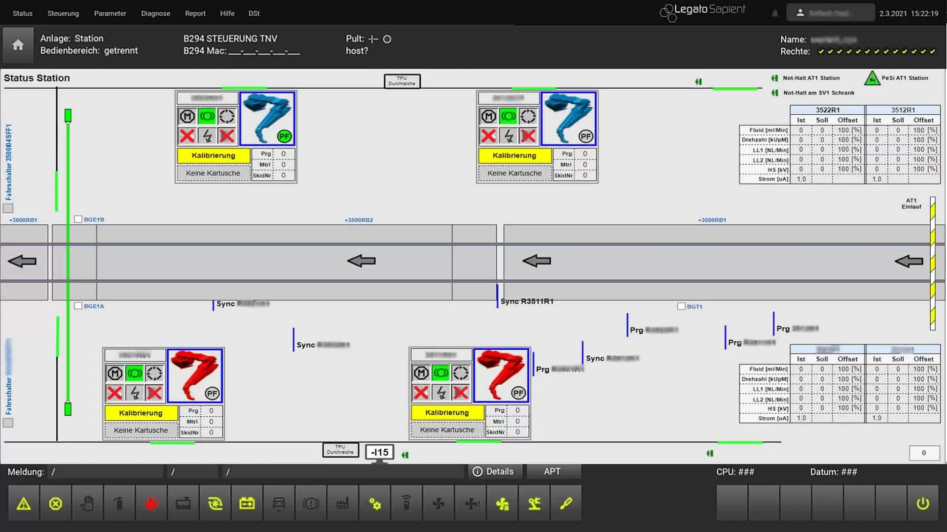 switch to manual in the control menu of the hmi scada system