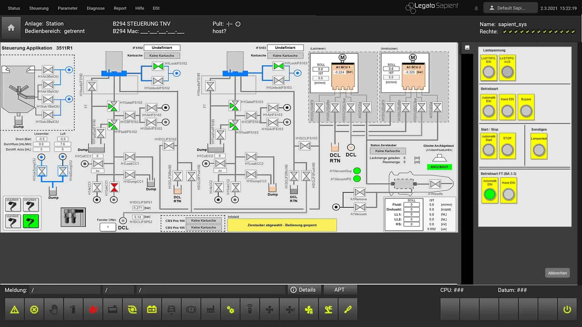 machine operation via hmi scada system